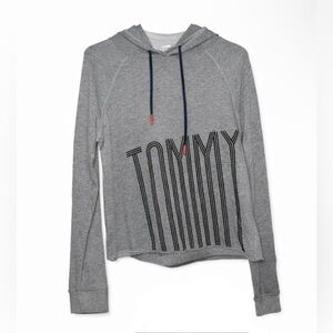 Tommy Hilfiger Gray Cropped Hoodie